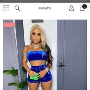 Shane justin Velvet Mini set